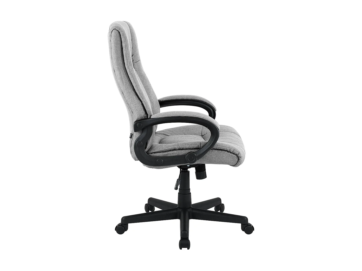 Chaise de bureau - Tissu & Noir - Gris - XL Sparta