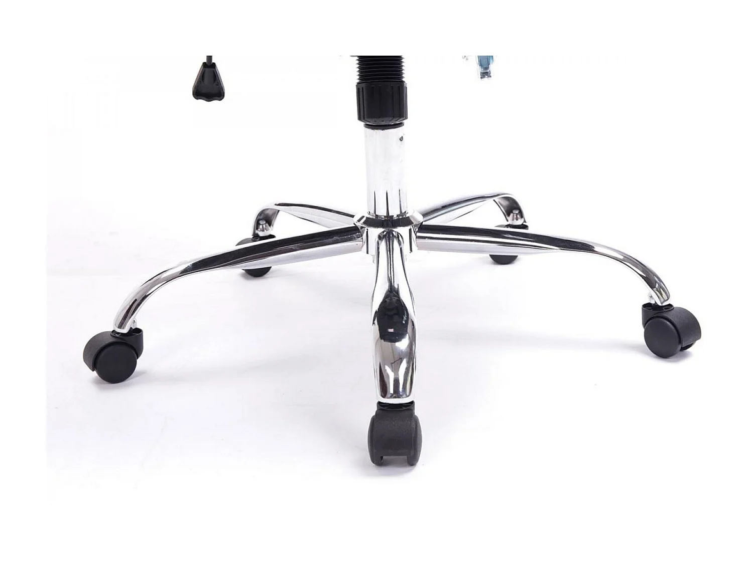 Chaise de bureau - Similicuir & Métal chromé - Noir - Thor