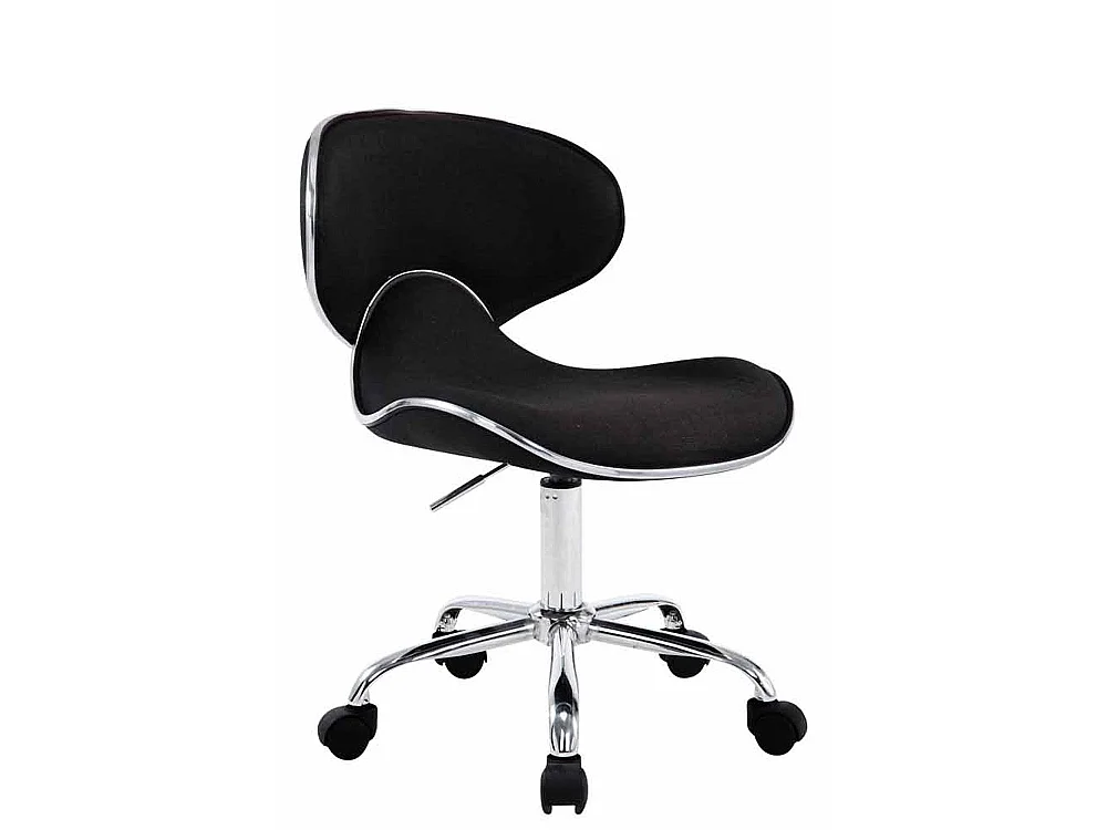Bureaustoel - Stof & Metaal in chroomoptiek - zwart - Las Vegas V2
