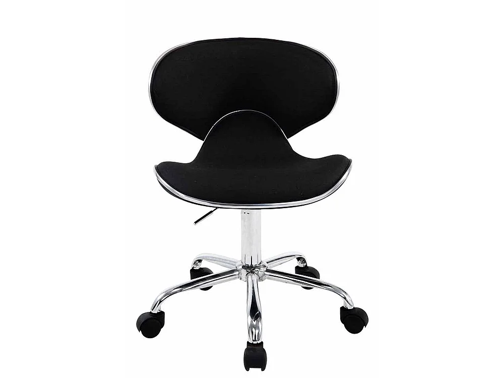 Bürostuhl - Stoff & Metall in Chromoptik - schwarz - Las Vegas V2