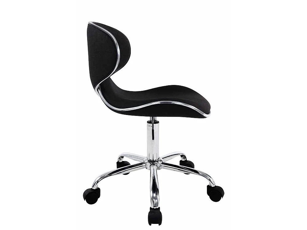 Bürostuhl - Stoff & Metall in Chromoptik - schwarz - Las Vegas V2