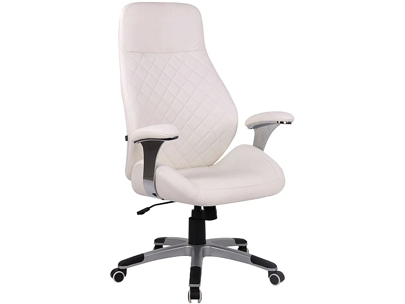 Chaise de bureau - Similicuir & Plastique - Blanc - Layton