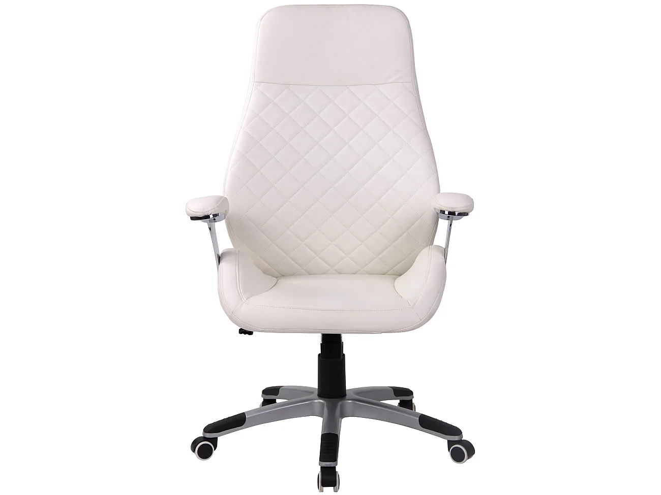 Chaise de bureau - Similicuir & Plastique - Blanc - Layton