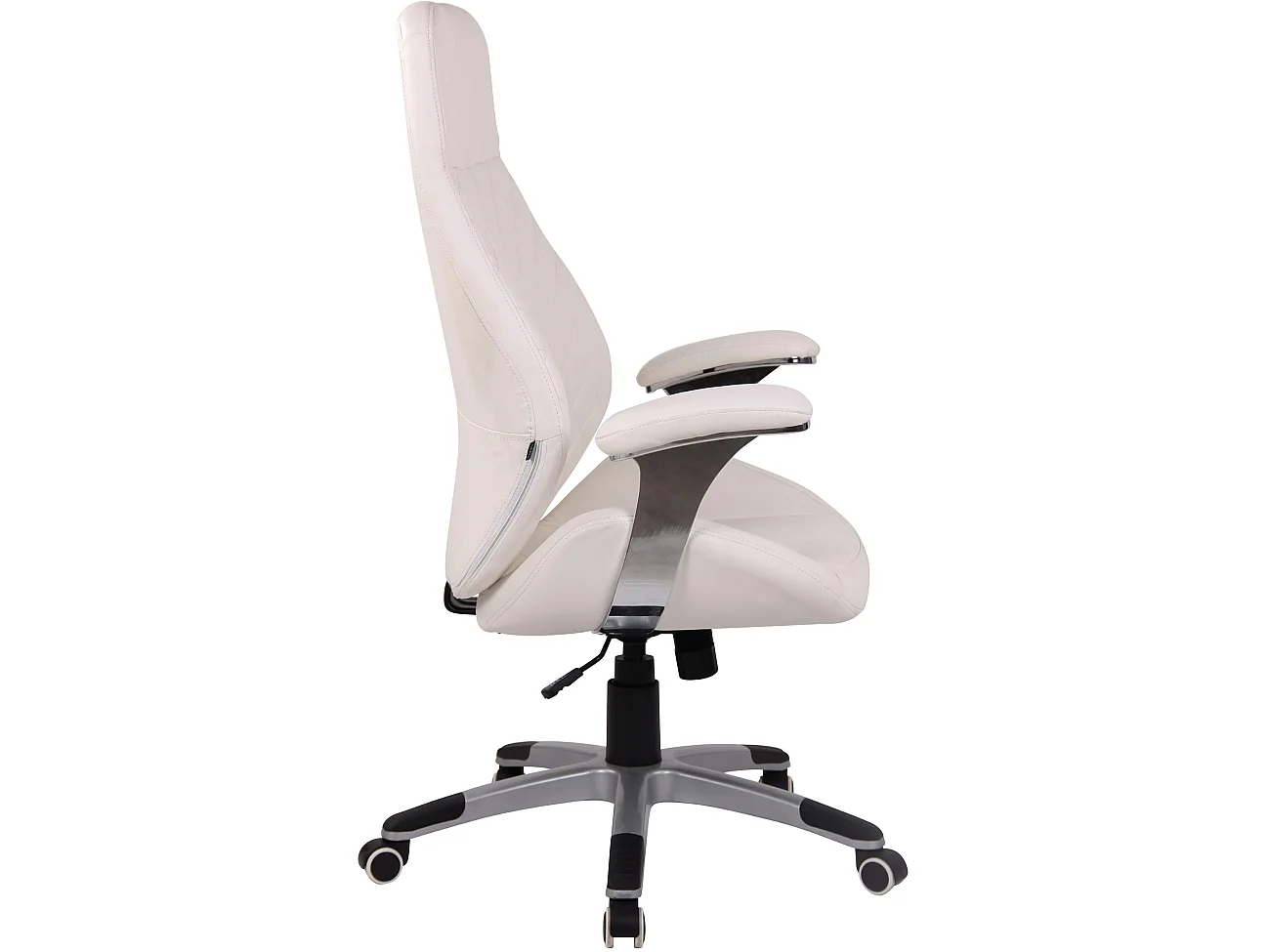 Chaise de bureau - Similicuir & Plastique - Blanc - Layton