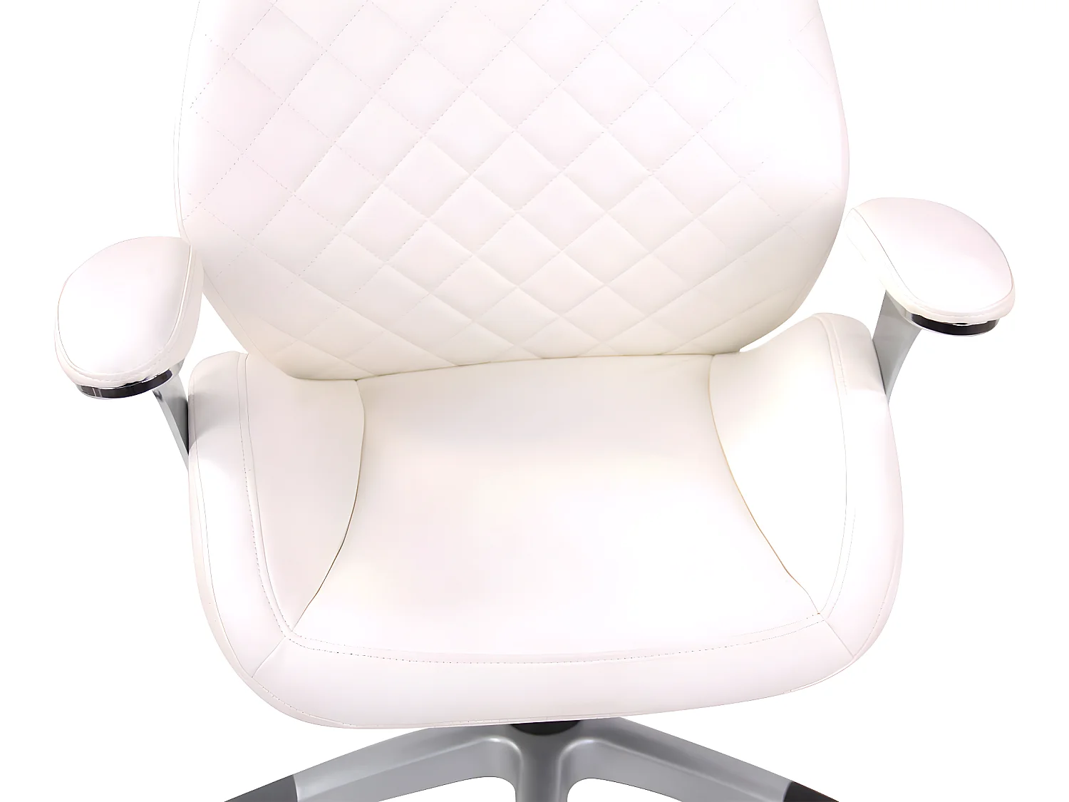 Chaise de bureau - Similicuir & Plastique - Blanc - Layton