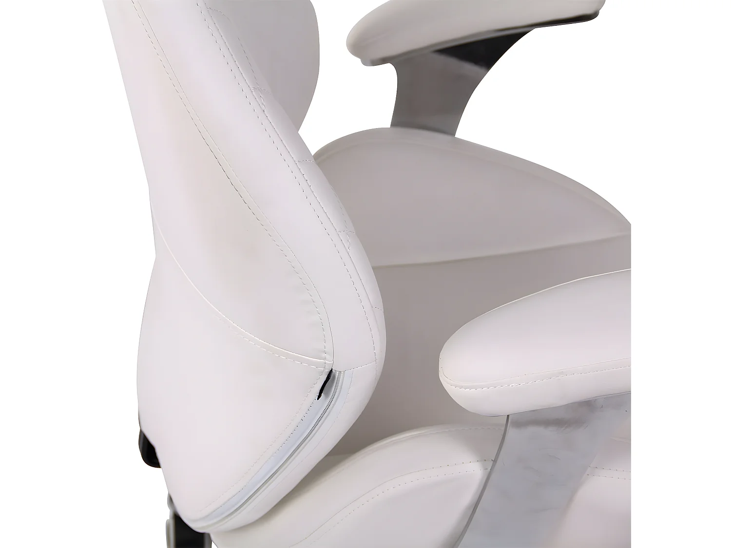 Chaise de bureau - Similicuir & Plastique - Blanc - Layton