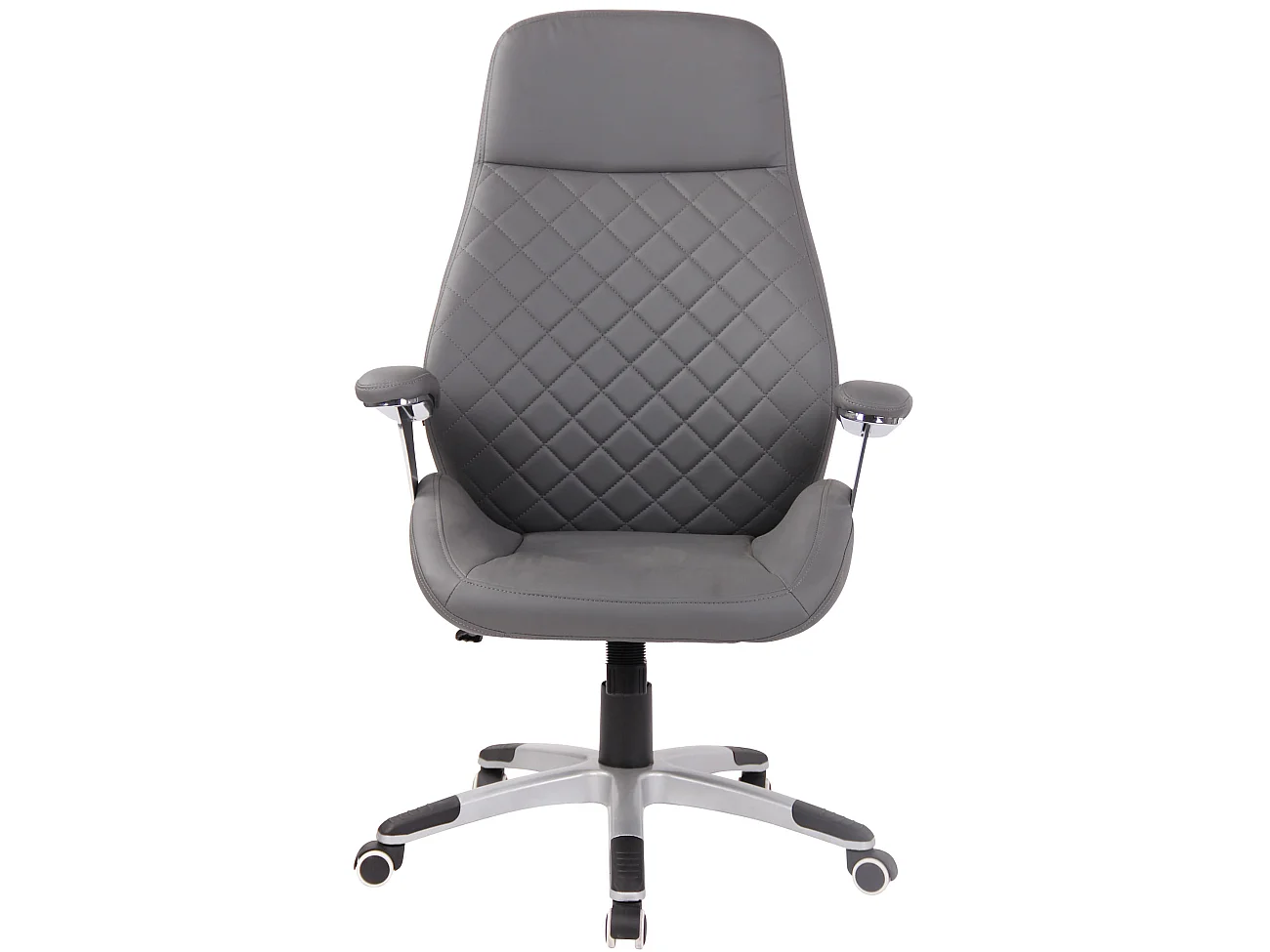 Chaise de bureau - Similicuir & Plastique - Gris - Layton