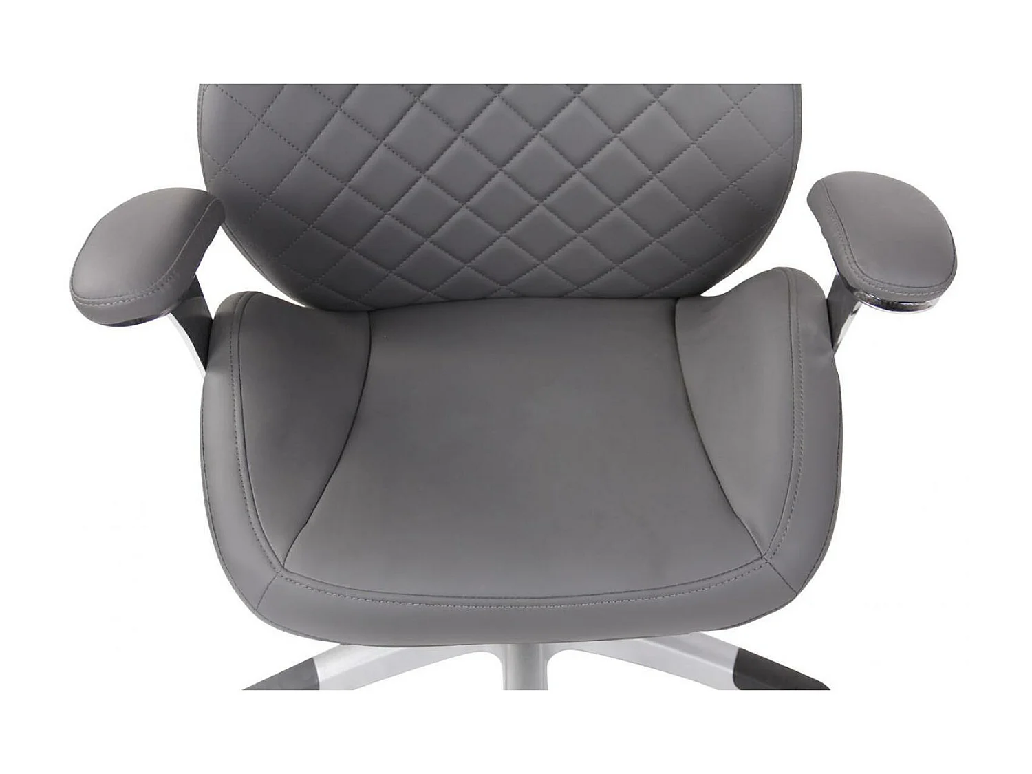 Chaise de bureau - Similicuir & Plastique - Gris - Layton