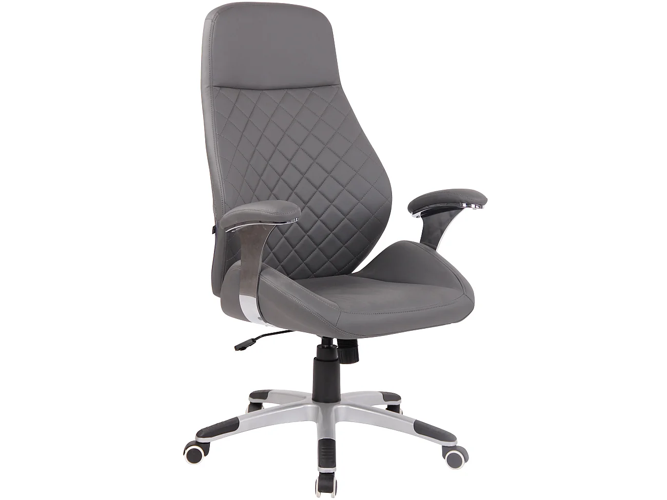 Chaise de bureau - Similicuir & Plastique - Gris - Layton