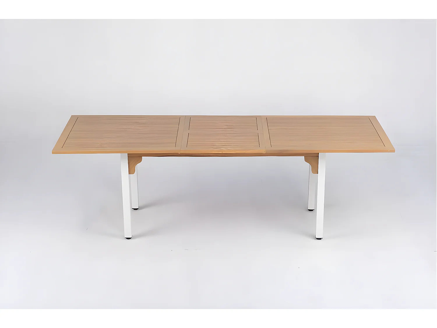 Table extensible Roma Acier et bois Blanc Kiefergarden