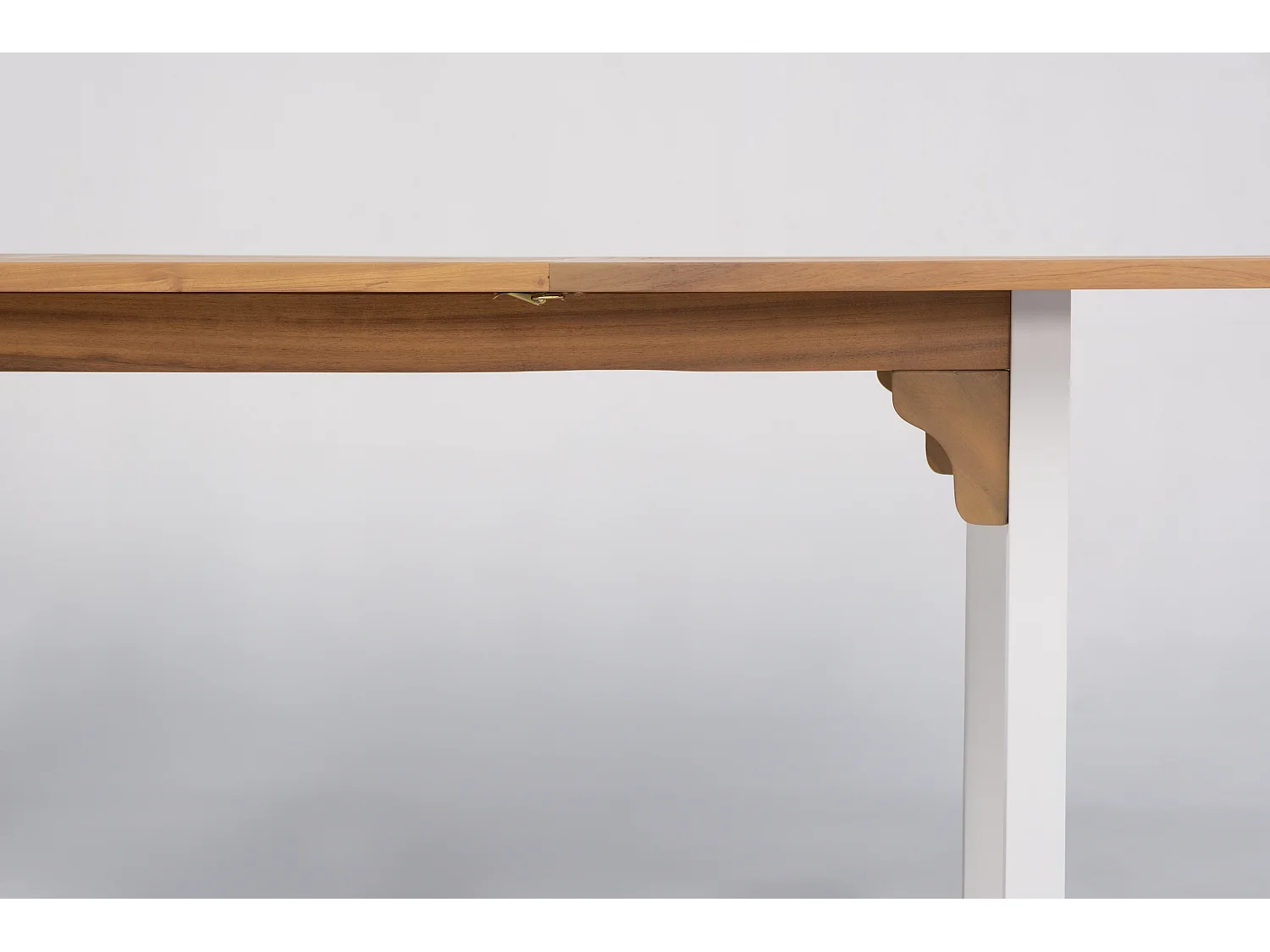 Table extensible Roma Acier et bois Blanc Kiefergarden