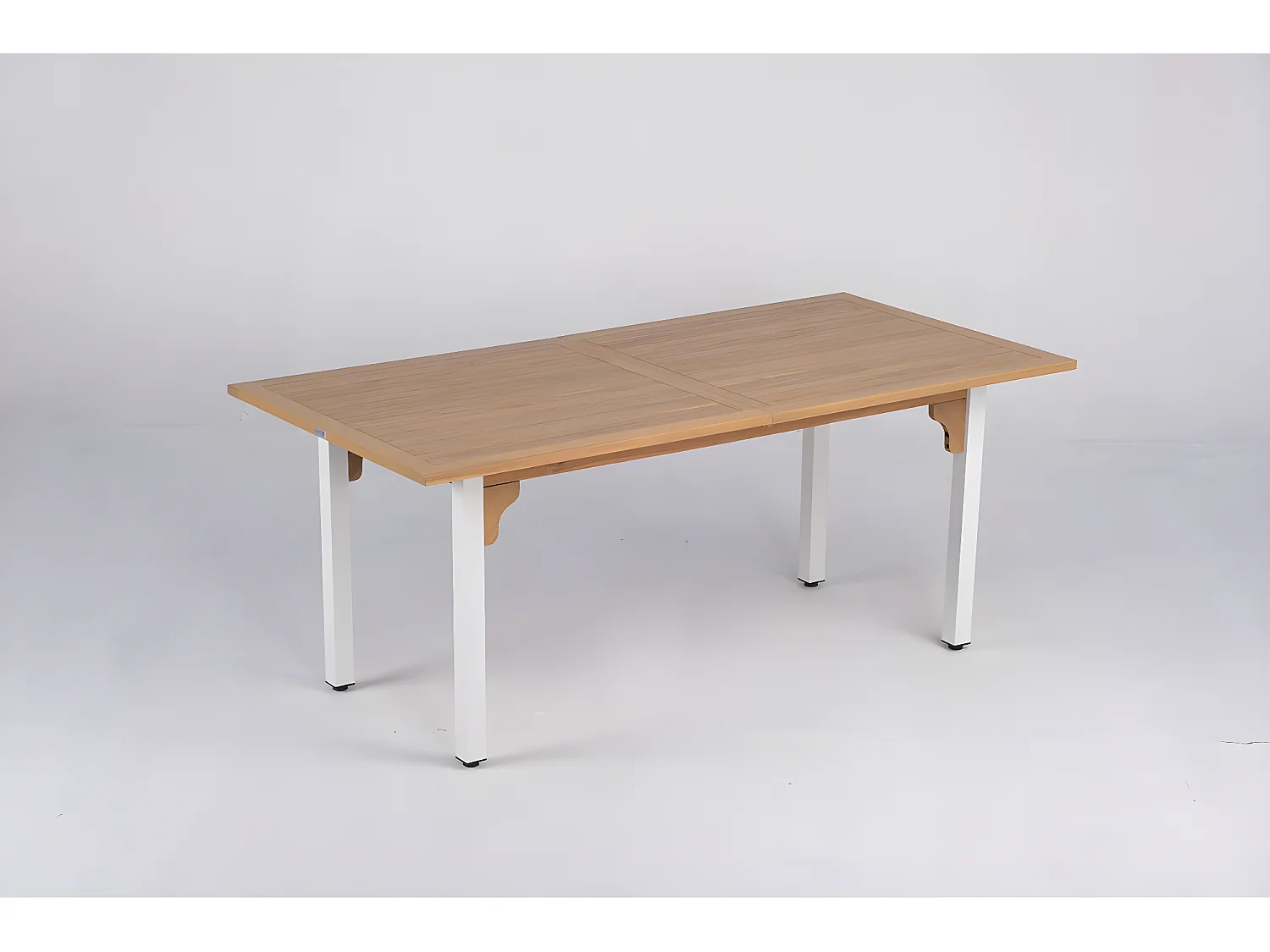 Table extensible Roma Acier et bois Blanc Kiefergarden