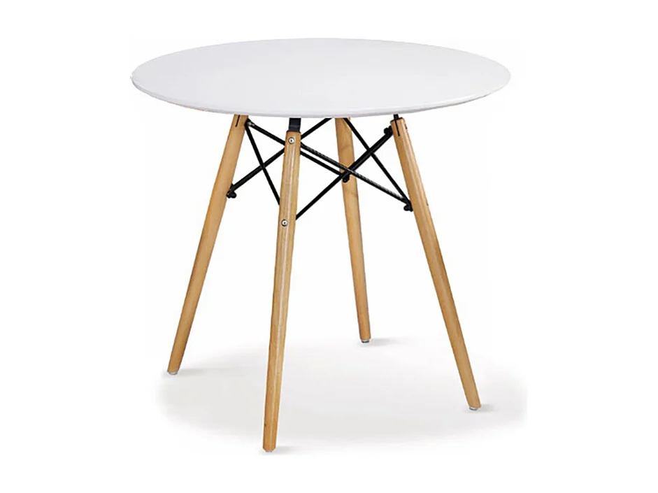 Mesa de apoio Geneve e 4 Cadeiras Brico (branco)