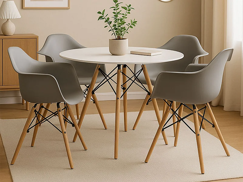 Conjunto 4 Cadeiras Neo (Cinza)