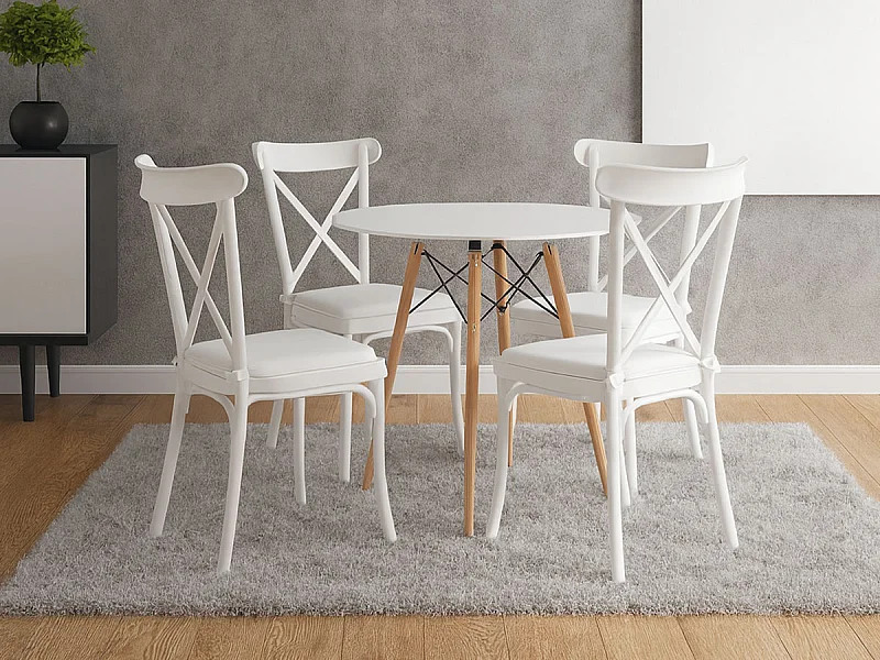 Conjunto 4 Cadeiras Brico (Branco)