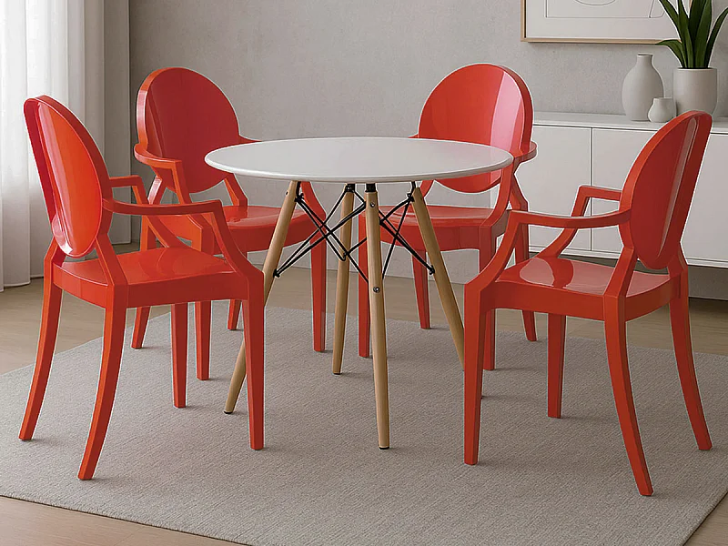 Conjunto 4 Cadeiras Valentina (Vermelho)