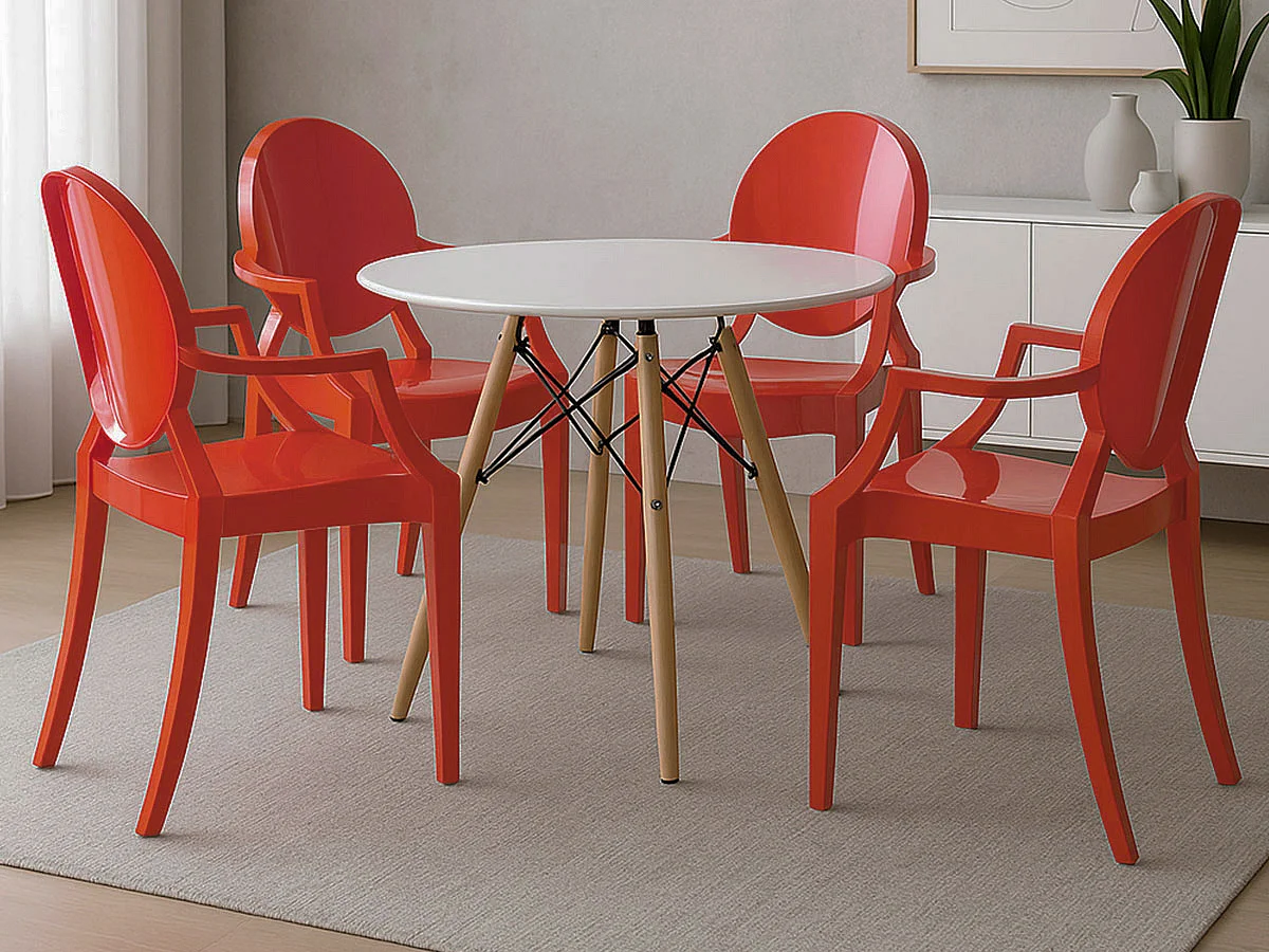 Conjunto 4 Cadeiras Valentina (Vermelho)