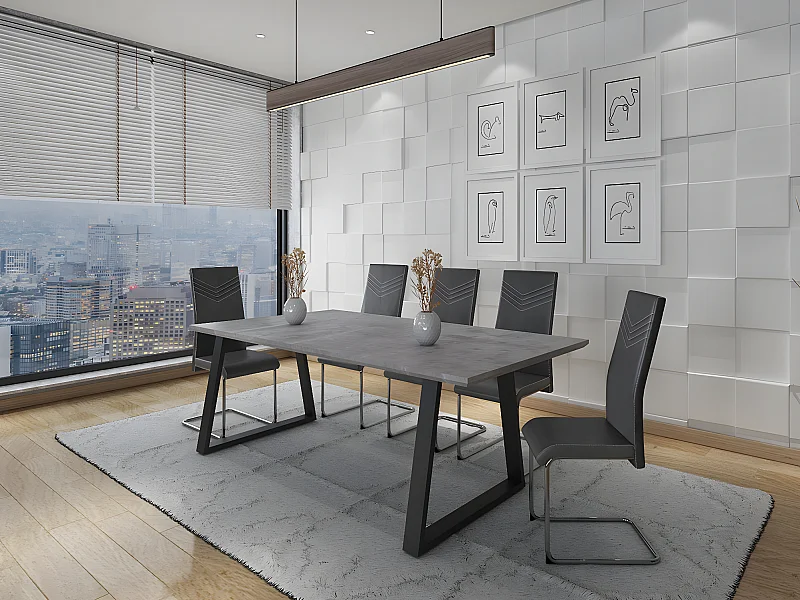 Mesa Sala de Jantar Sigma (cinza)