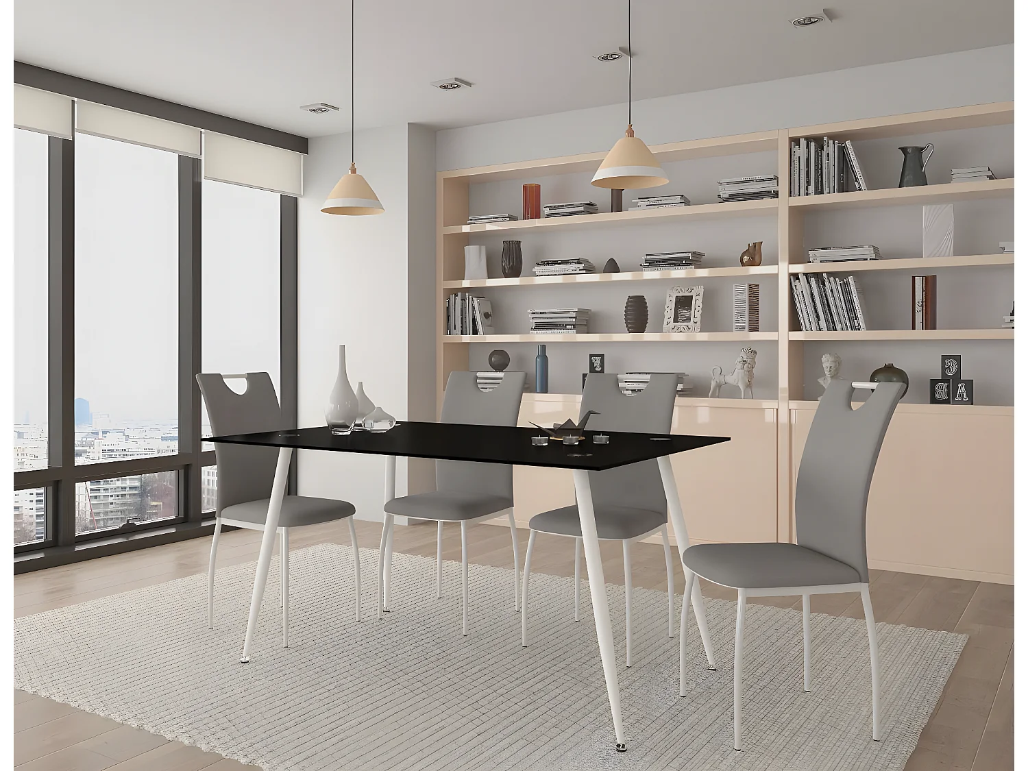 Mesa Sala de Jantar Sophie (Preto)