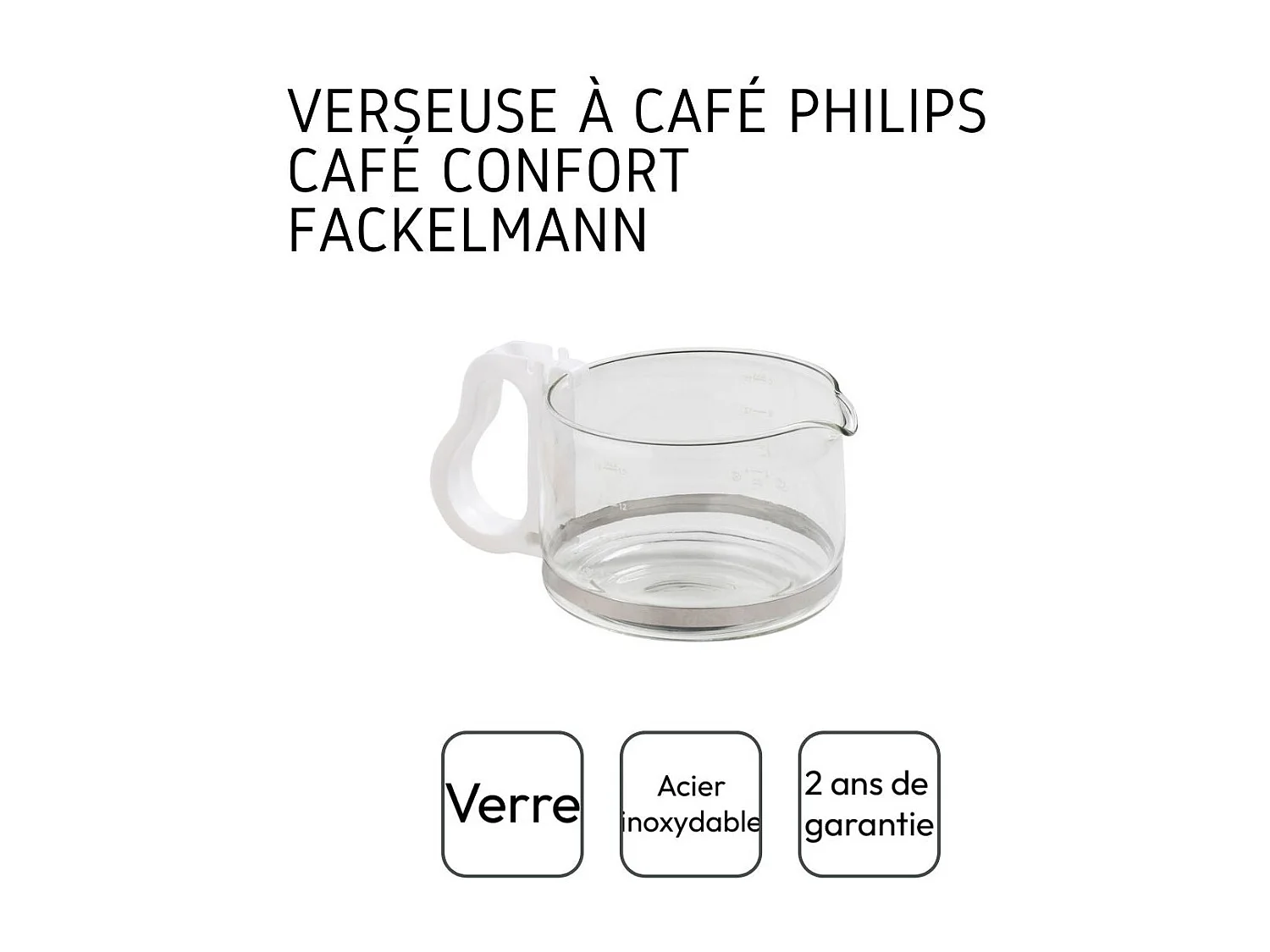 Verseuse à café compatible avec la cafetière Philips Confort 12 tasses Fackelmann