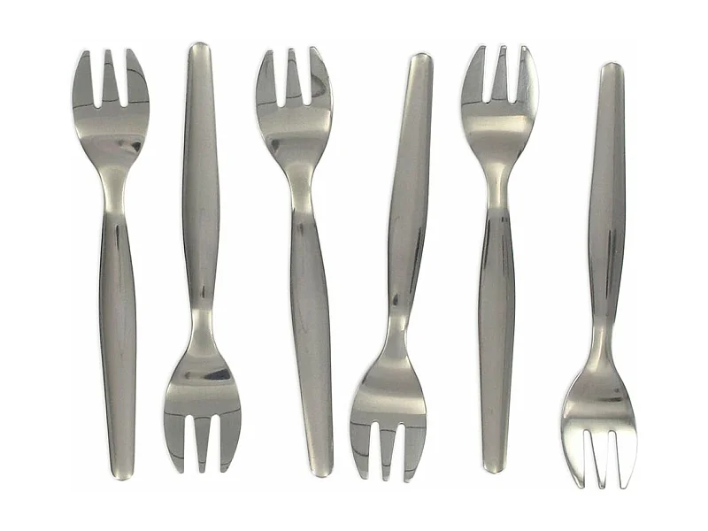 Lot de 6 fourchettes à huîtres 12,5 cm Fackelmann