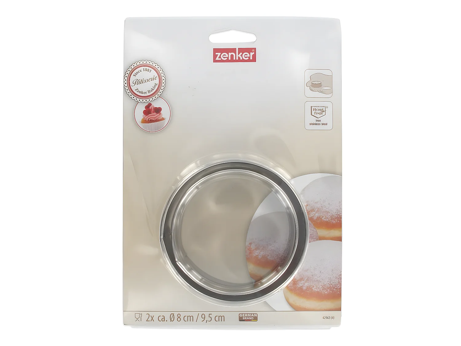 Lot de 2 emporte-pièces ronds pour beignet Zenker Emporte-pièces