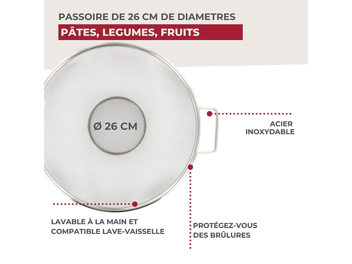 Passoire tamis 26 cm Fackelmann