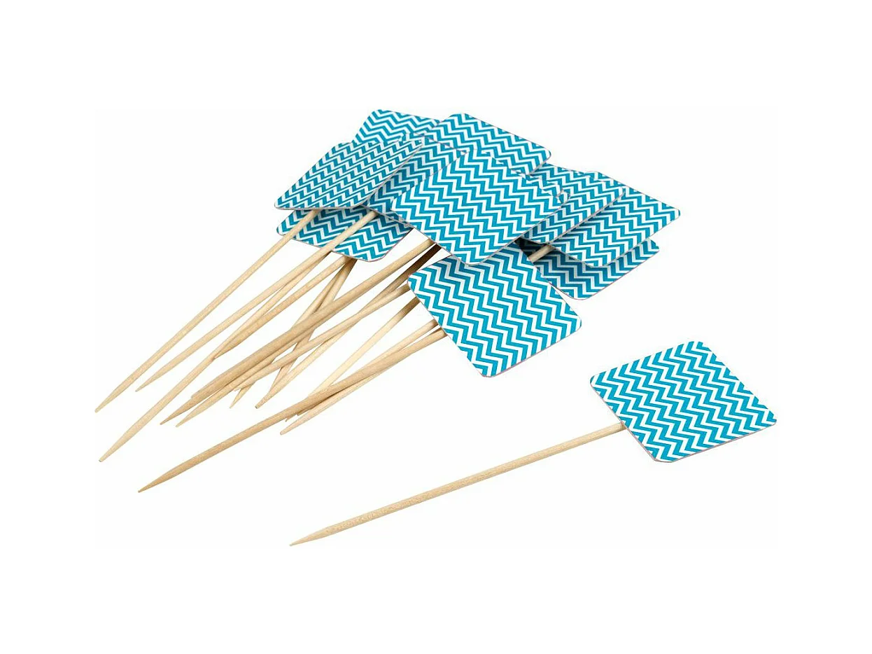 Lot de 50 cure-dents avec drapeau pour apéritif Fackelmann Nature