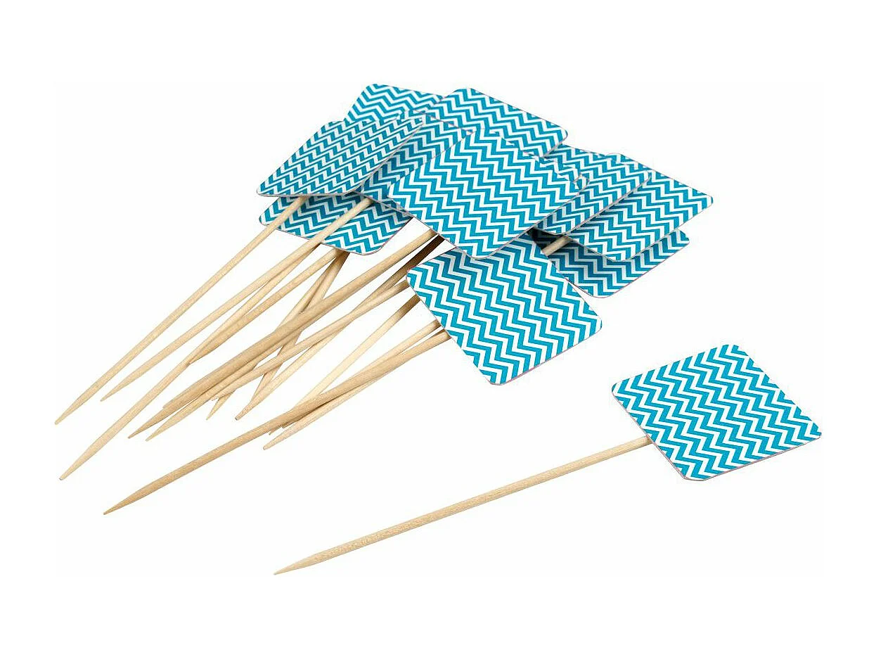 Lot de 50 cure-dents avec drapeau pour apéritif Fackelmann Nature