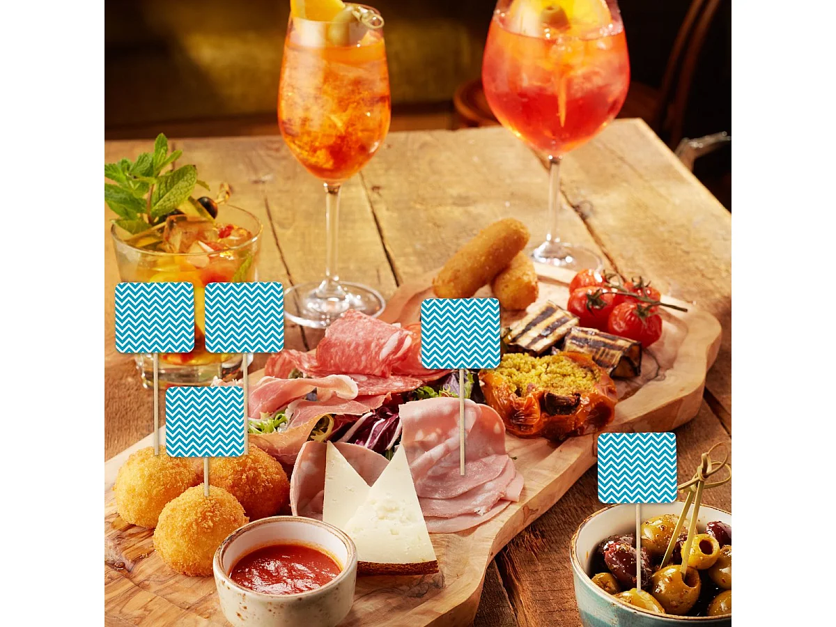 Lot de 50 cure-dents avec drapeau pour apéritif Fackelmann Nature