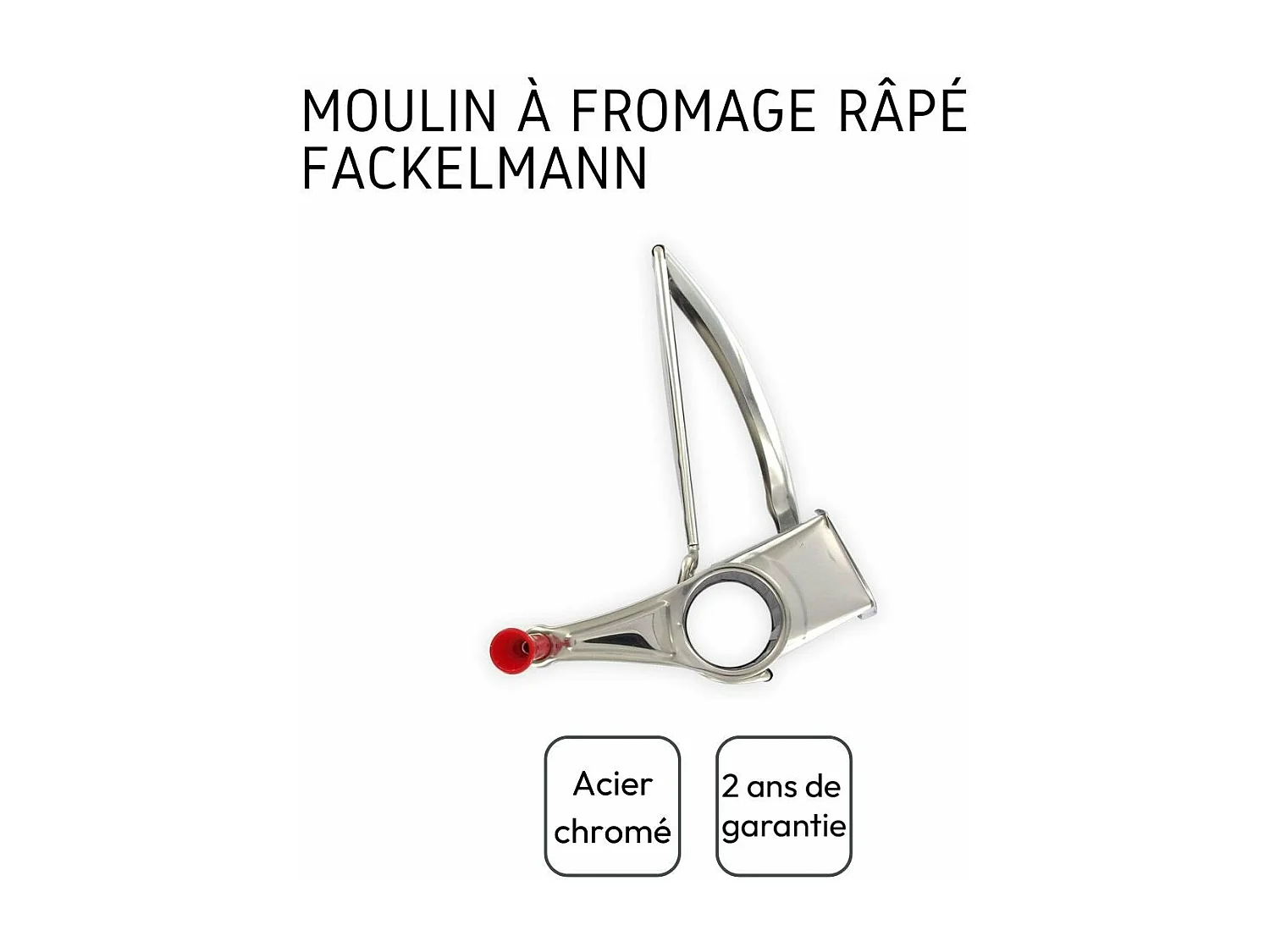 Moulin à fromage chromé Fackelmann Handmade Tradition