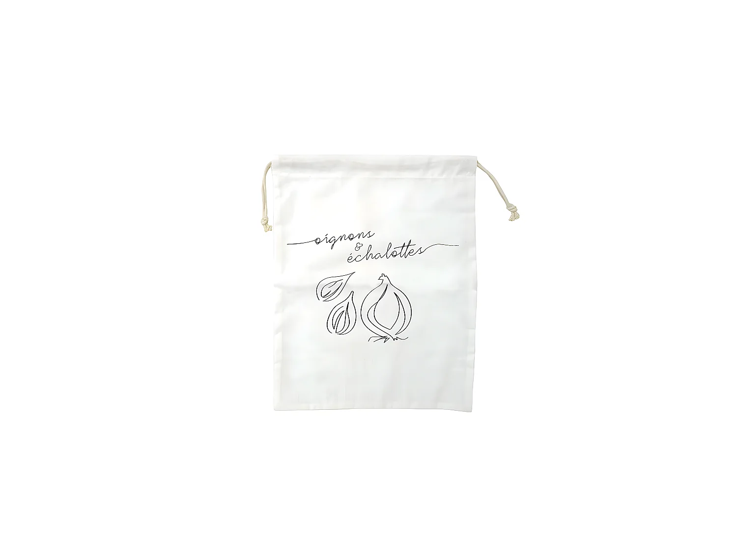Sac de conservation pour oignons et échalottes en coton Fackelmann Nature