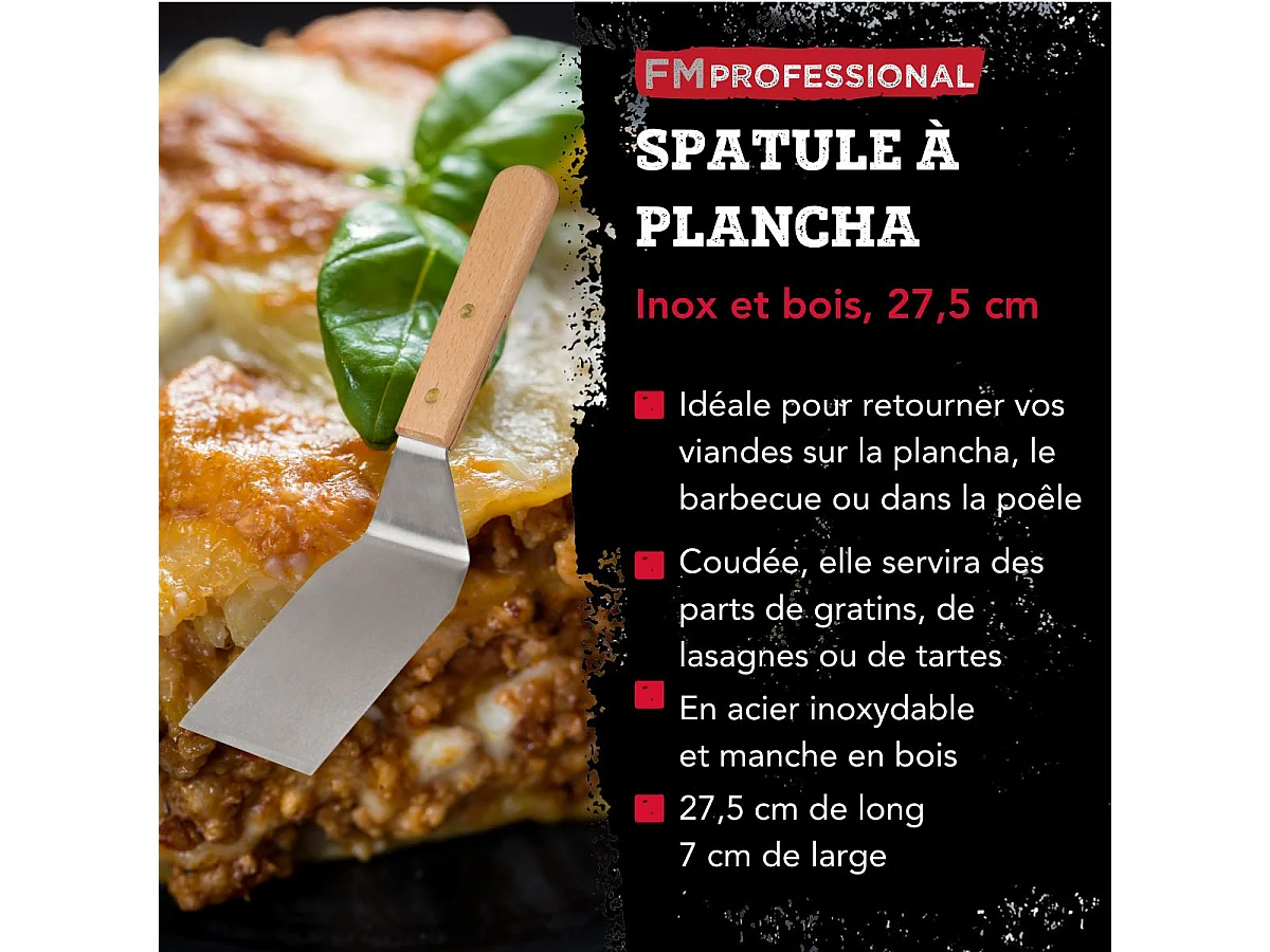 Spatule à plancha 27,5 cm FM Professional