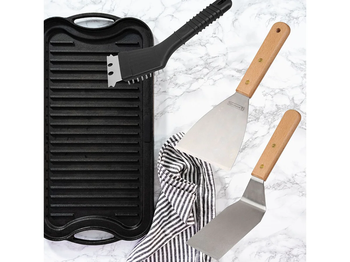 Ensemble 3 ustensiles professionnels pour plancha FM Professional