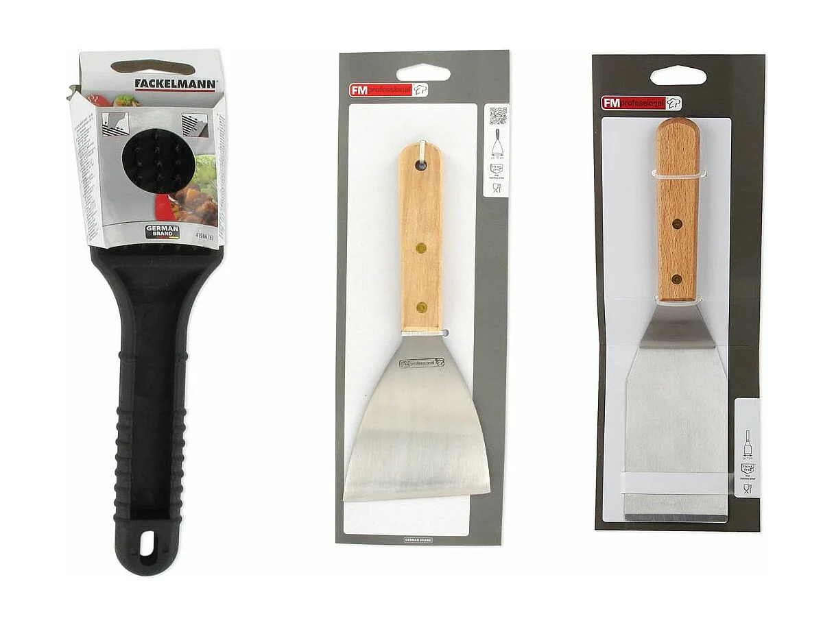Ensemble 3 ustensiles professionnels pour plancha FM Professional
