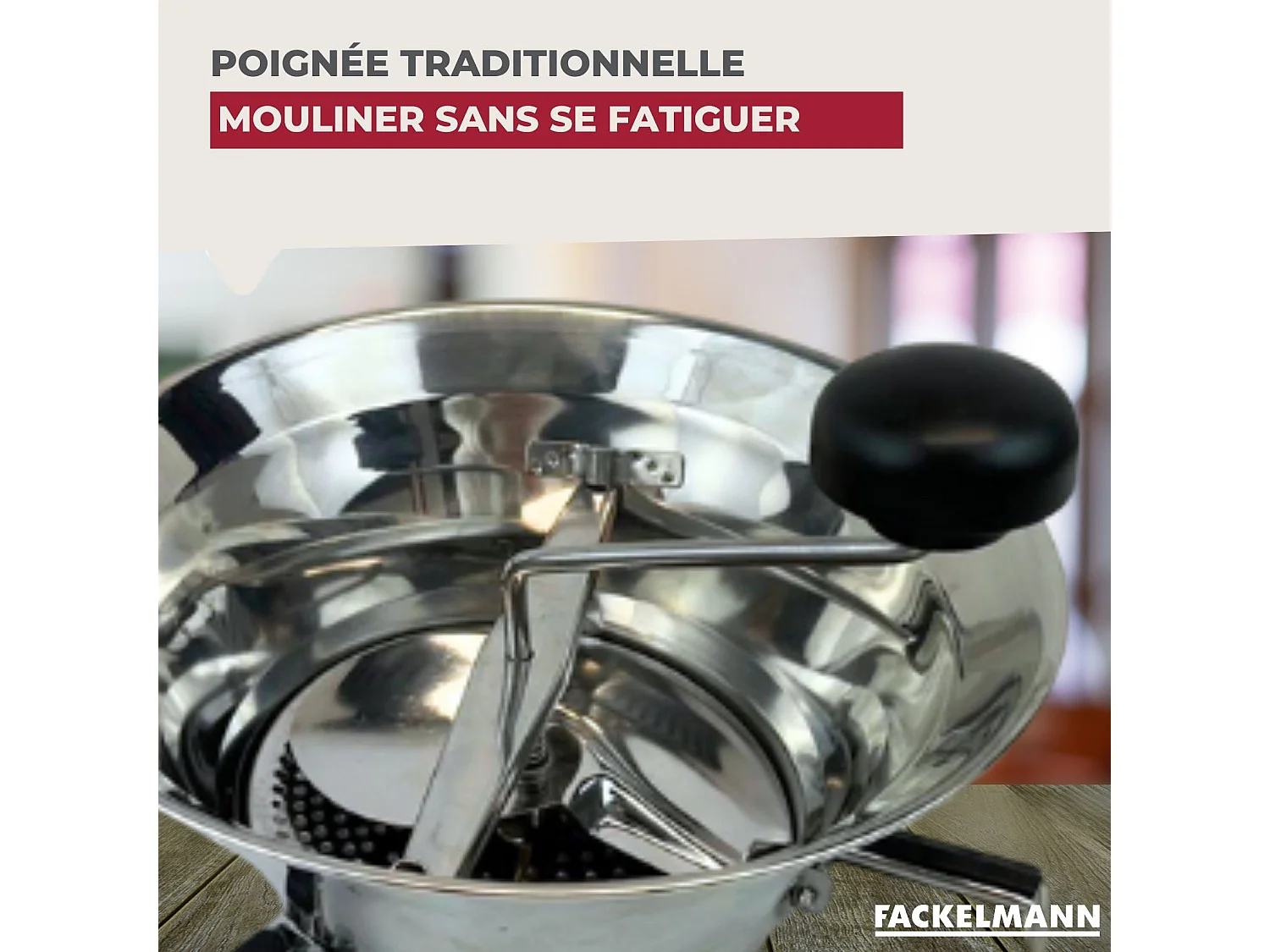 Moulin à légumes inox 24 cm Fackelmann Handmade Tradition