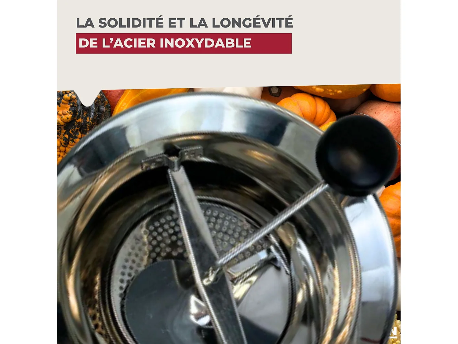 Moulin à légumes inox 24 cm Fackelmann Handmade Tradition