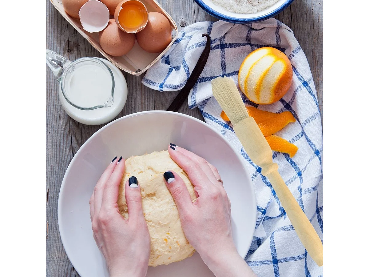 Pinceau de cuisine et de pâtisserie 18 cm en poils de porc Fackelmann Wood Edition