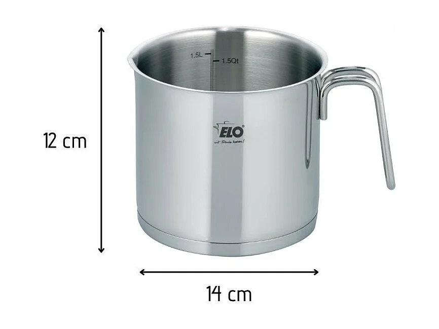 Pot à lait en inox 1,6 litres Elo Citrin