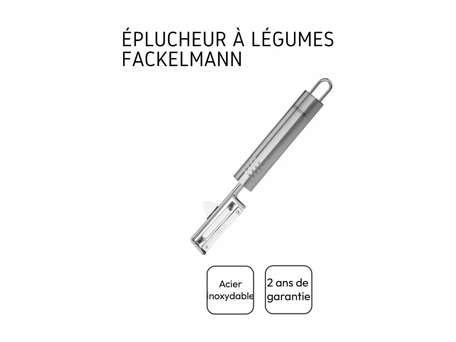 Eplucheur à légumes inox 19 cm Fackelmann Ovale