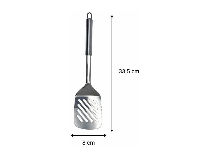 Spatule de cuisine ajourée en inox 33 cm Fackelmann Elemental