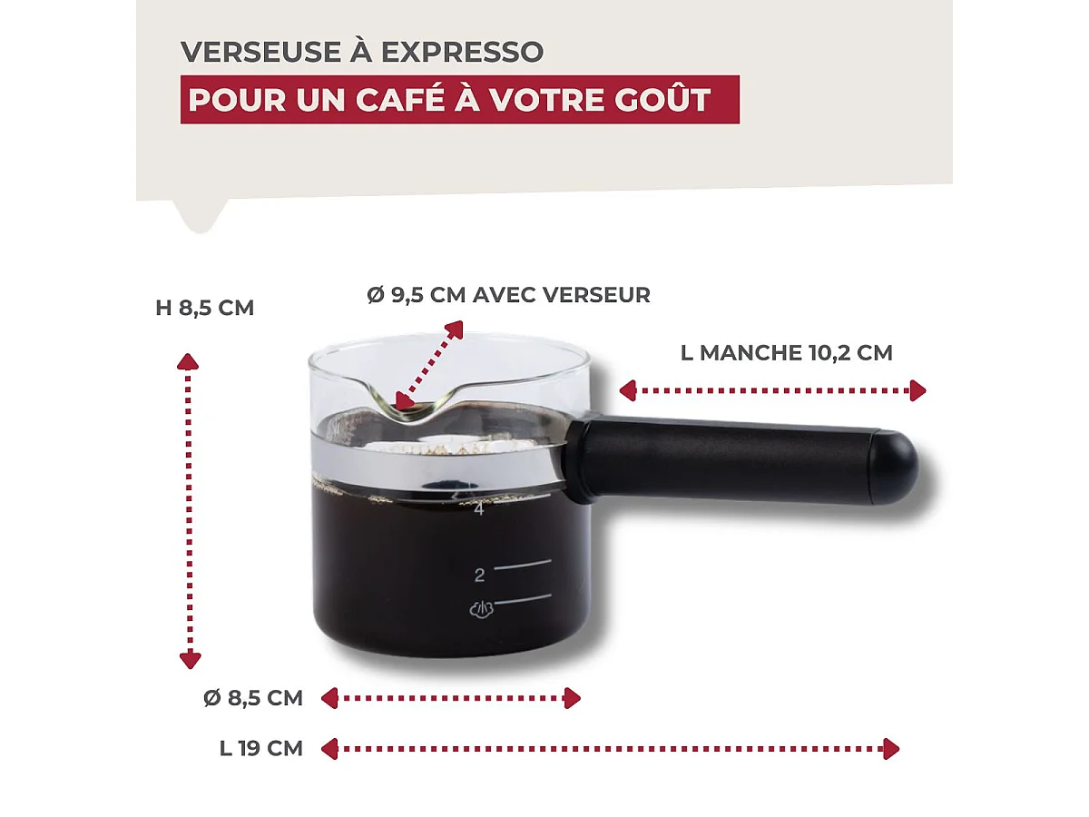 Verseuse à expresso micro-ondable 4 tasses compatible avec de nombreuses marques Fackelmann