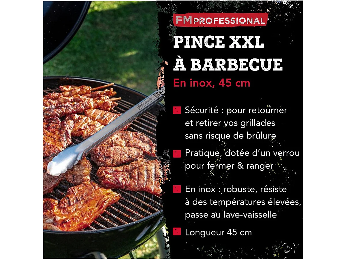 Pince à barbecue professionnelle 45 cm FM Professional