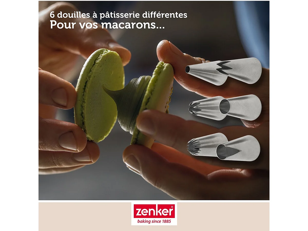 Lot de 6 douilles à pâtisserie en inox grand modèle Zenker Smart Pastry