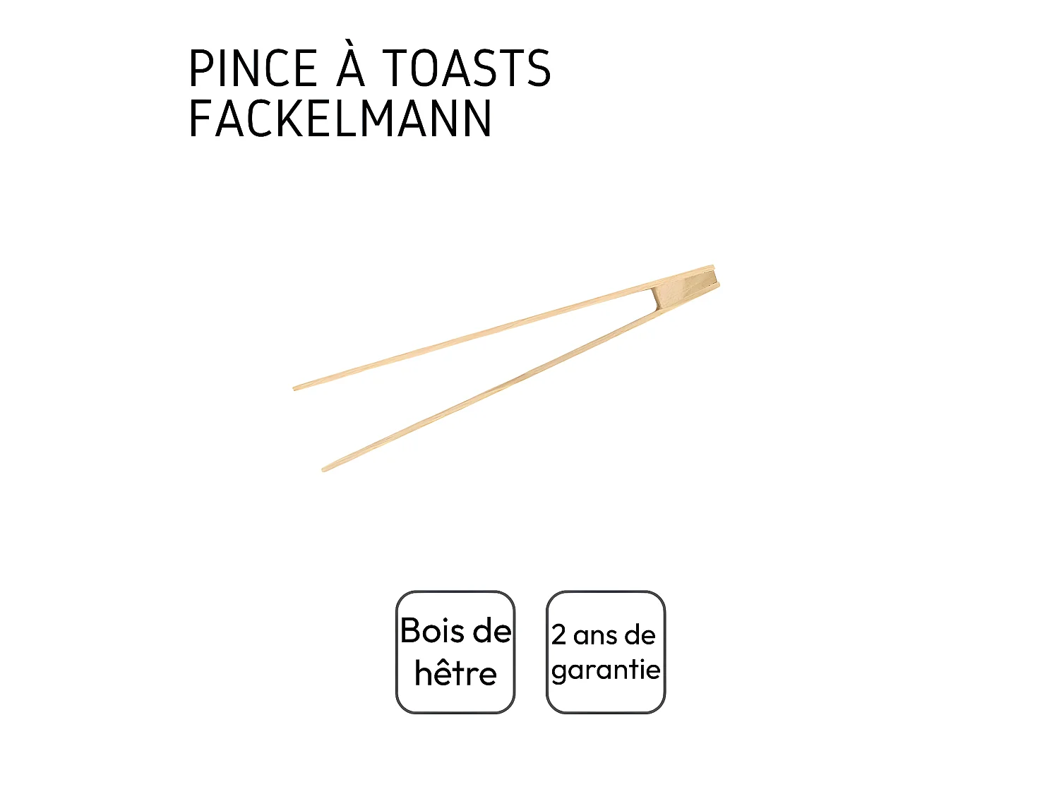 Pince de cuisine en bois 25 cm Fackelmann Wood Edition