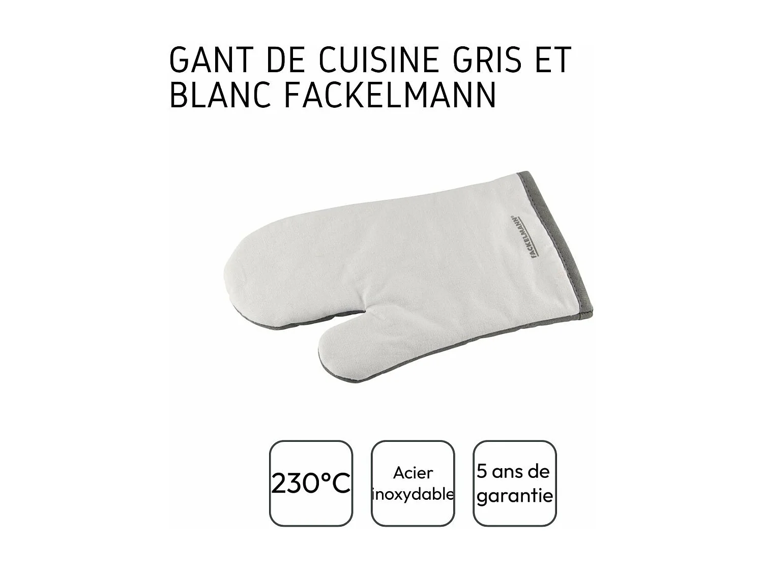 Gant de cuisine en coton 28 cm Fackelmann