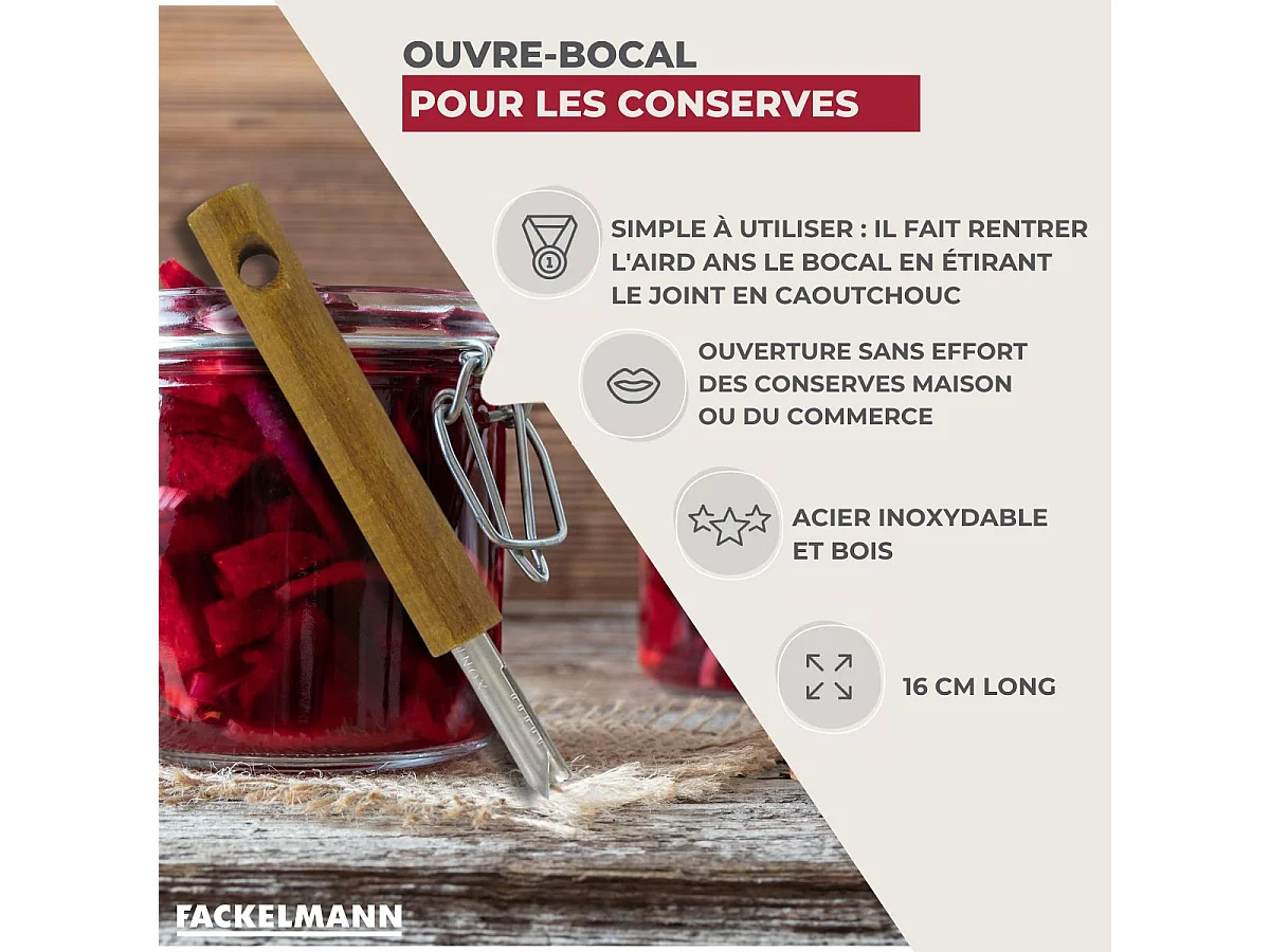 Tire languette, ouvre bocaux Fackelmann