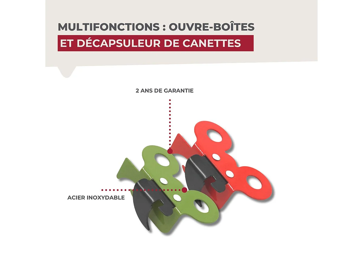 Ouvre-boîte manuel papillon Fackelmann