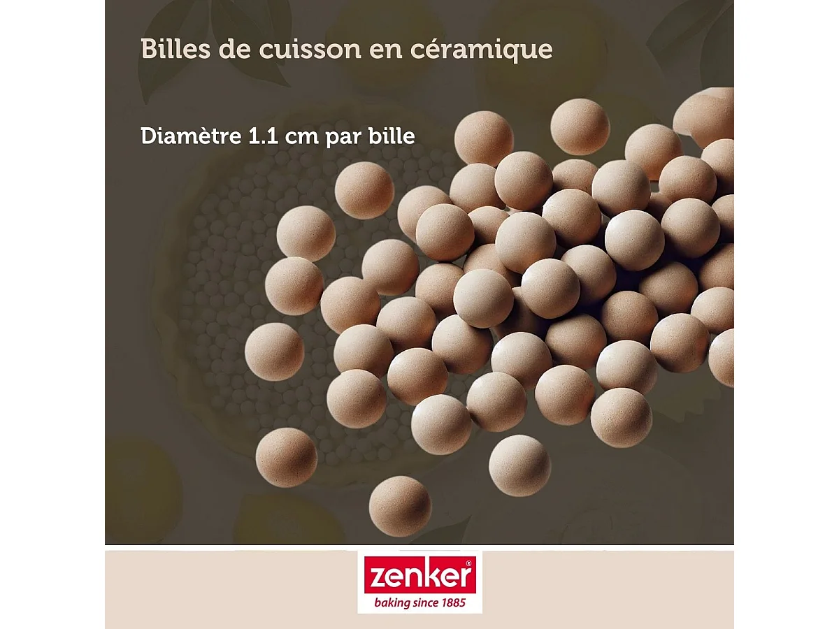 Lot de 2 seaux de billes de cuisson pour pâte sablée, pot de 600 grammes Zenker Smart Pastry