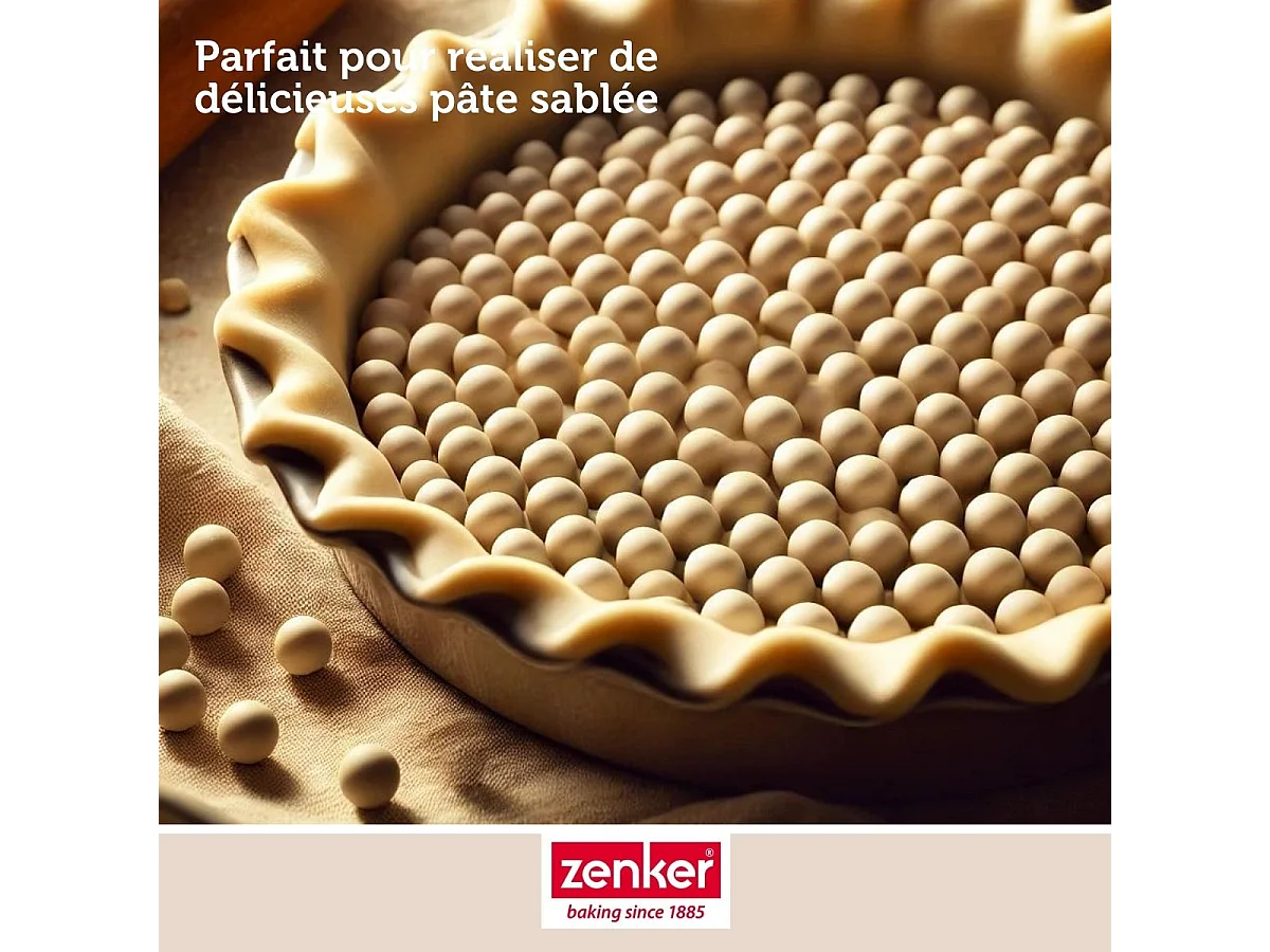 Lot de 2 seaux de billes de cuisson pour pâte sablée, pot de 600 grammes Zenker Smart Pastry